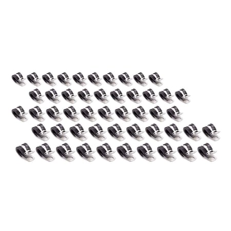 Allstar Performance 0.25 in. Aluminum Line Clamps, 50PK ALL18301-50